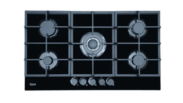 Rays 5 Burner Glass Top Gas Kitchen Hob 9051-G