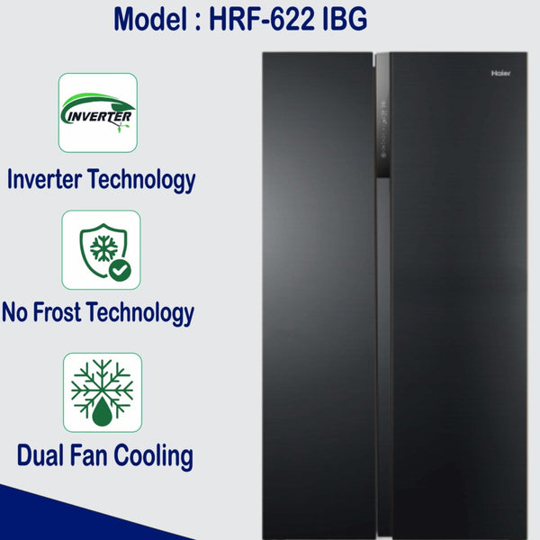 HAIER SIDE BY SIDE INVERTER REFRIGERATOR HRF-622IBG
