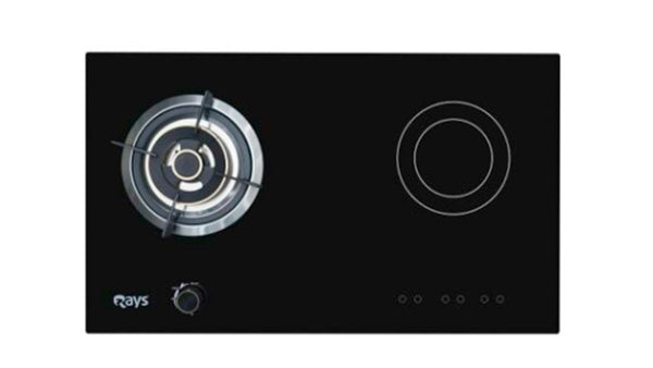 Rays 2 Burners Glass Top Electric and Gas Kitchen Hob RG7502B