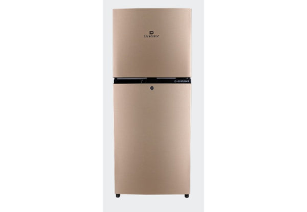 DAWLANCE DOUBLE DOOR REFRIGERATOR 9149 E-CHROME HAIRLINE GOLDEN/GREY
