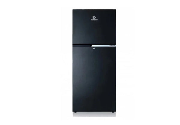 DAWLANCE DOUBLE DOOR REFRIGERATOR 9193LF CHROME HAIRLINE BLACK/SILVER