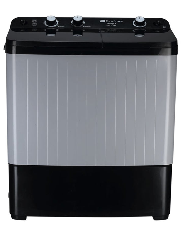 DAWLANCE WASHING MACHINE DW-7500 TWIN TUB GLASS LID (BLACK/GREY) WASH & SPIN SEMI AUTOMATIC