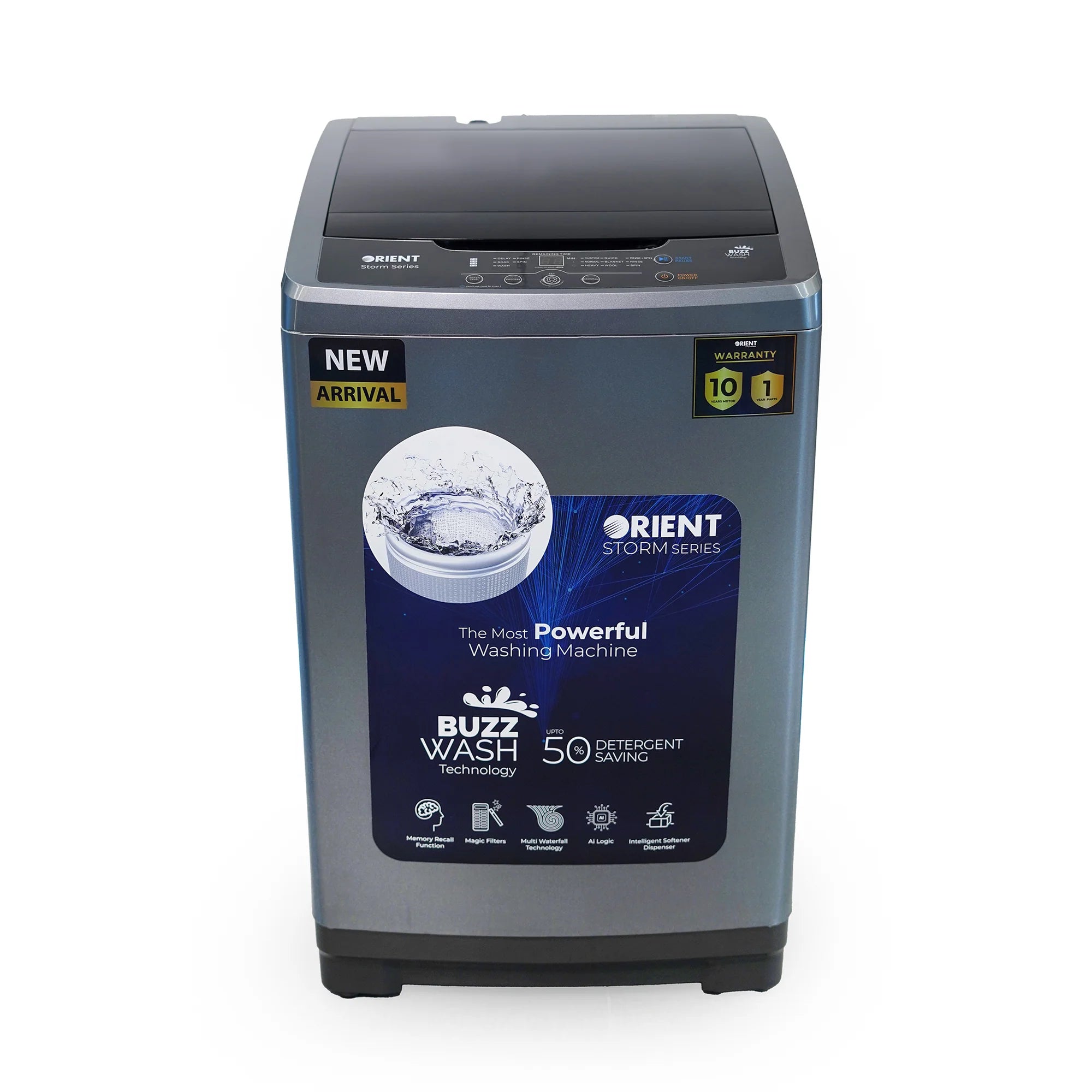 Orient Storm 1150 10 Kg Metallic Grey Top Load Washing Machine – USAMA ...